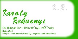 karoly rekvenyi business card